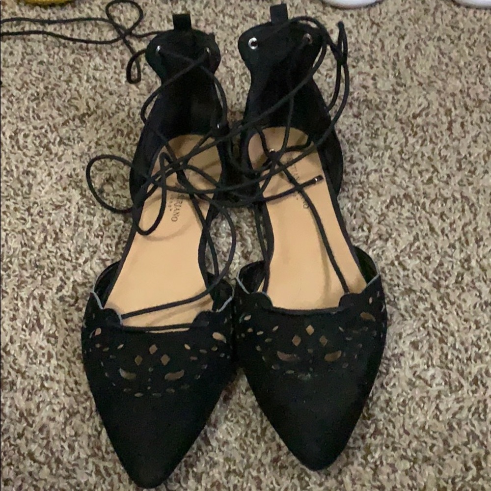 Christian Siriano lace up flat